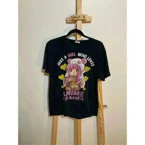 Anime graphic black t-shirt size medium